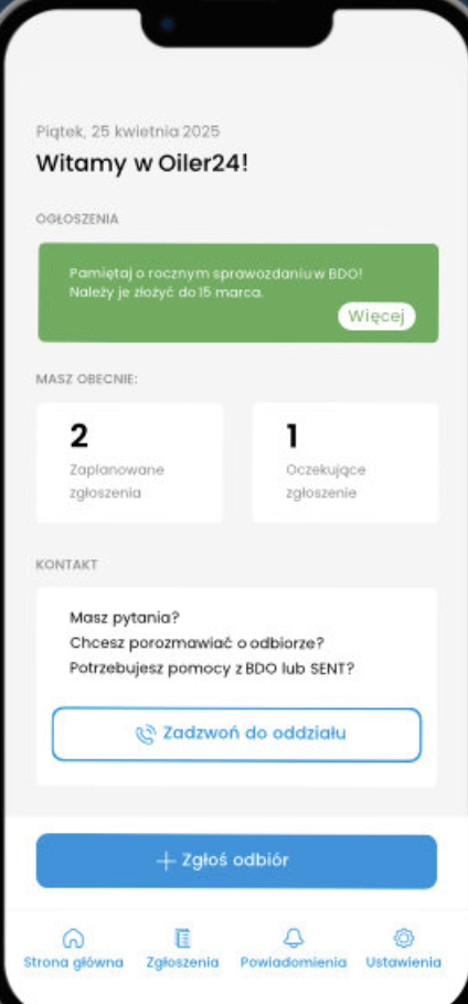 Mobile dispatch and pickup app dashboard for operational field access.